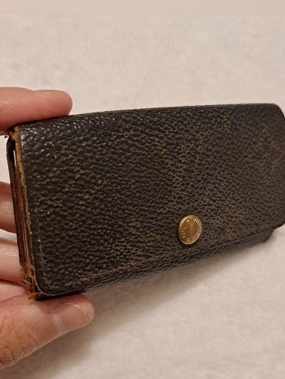 Vintage Louis Vuitton Brown Monogram Key Holder Wallet WELL LOVED - Picture 1 of 10